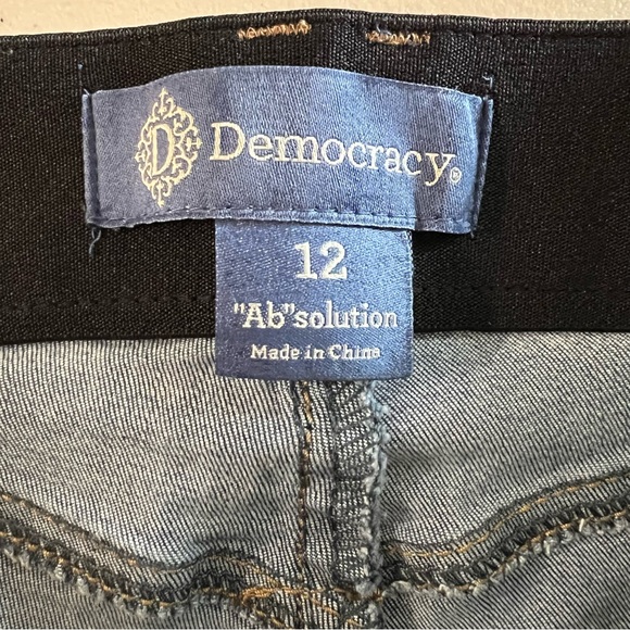 Democracy Ab solutions Ankle Skimmer Skinny jeans Mid rise Size 12 Stretchy - Picture 9 of 11